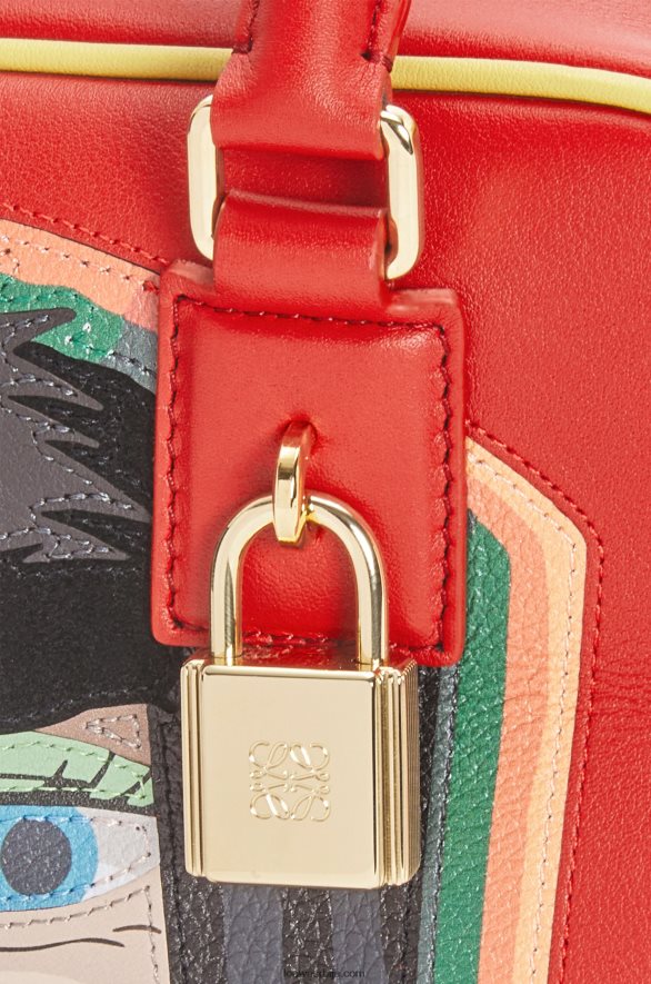 Loewe Жене витцх оф тхе васте Амазона 19 торба од напа телеће коже црвена HJTY193