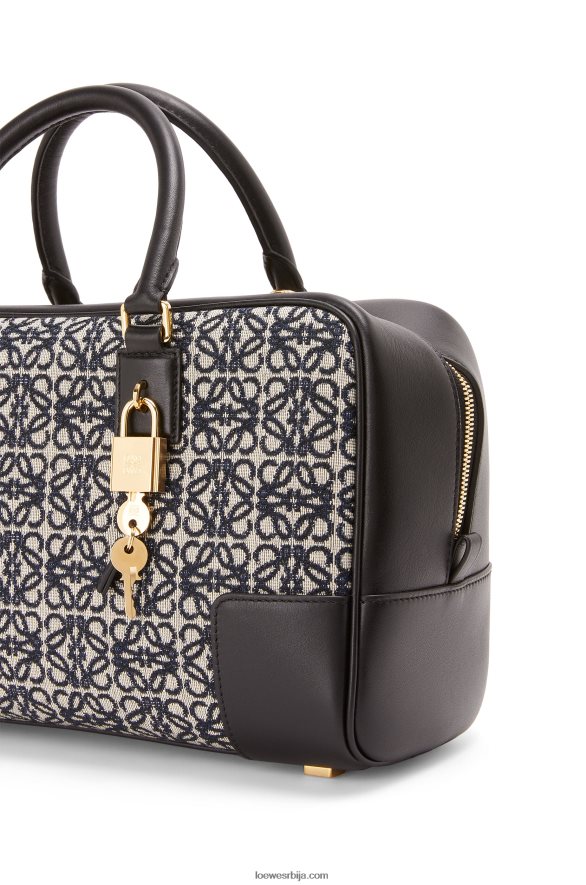 Loewe Жене Амазона 28 торба од анаграм жакарда и телеће коже морнарско/црна HJTY168