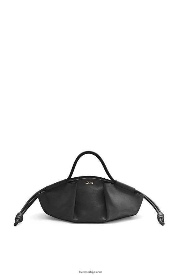 Loewe Жене мала пасео торба од сјајне напа телеће коже црн HJTY347