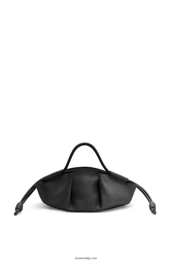 Loewe Жене мала пасео торба од сјајне напа телеће коже црн HJTY347