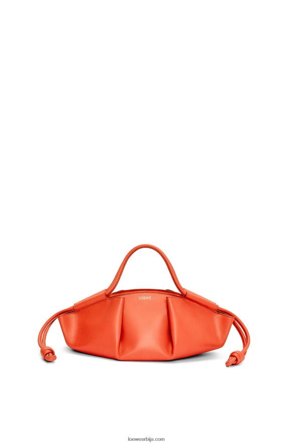 Loewe Жене мала пасео торба од сјајне напа телеће коже излазак сунца наранџаста HJTY349