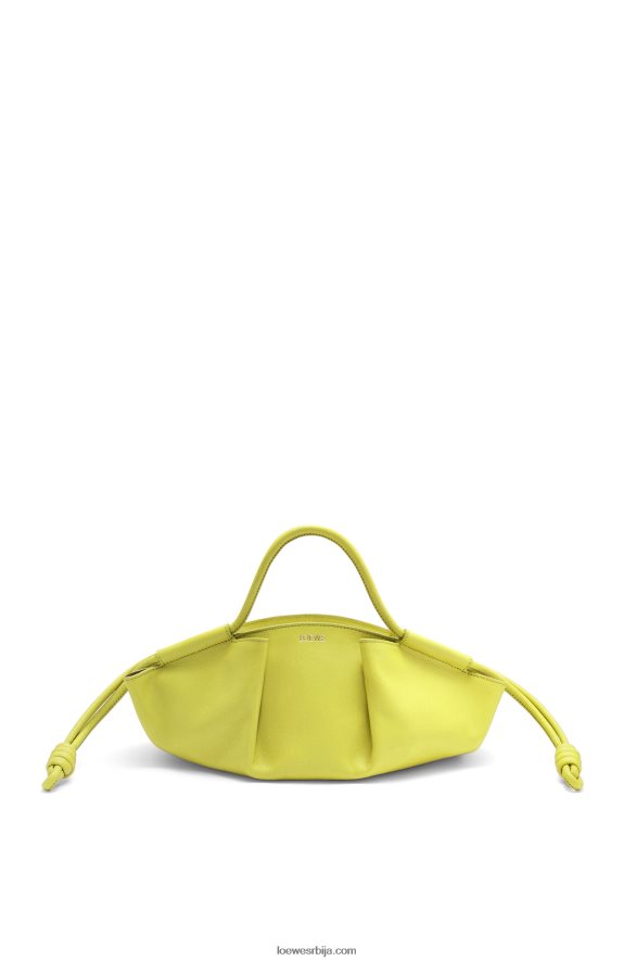 Loewe Жене мала пасео торба од сјајне напа телеће коже лимето жута HJTY419