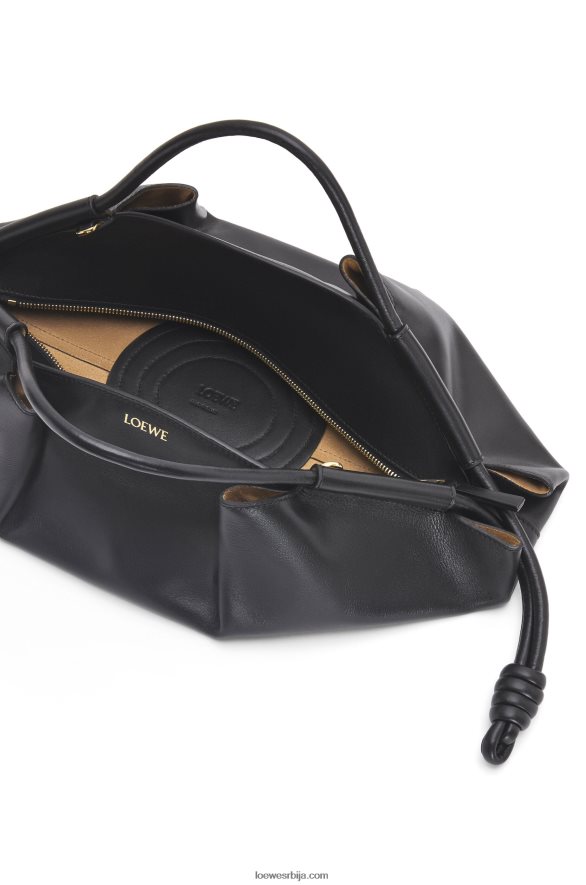 Loewe Жене пасео торба од сјајне напа телеће коже црн HJTY538