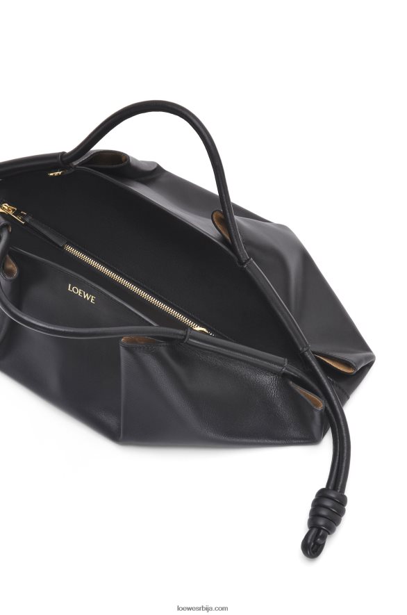 Loewe Жене пасео торба од сјајне напа телеће коже црн HJTY538