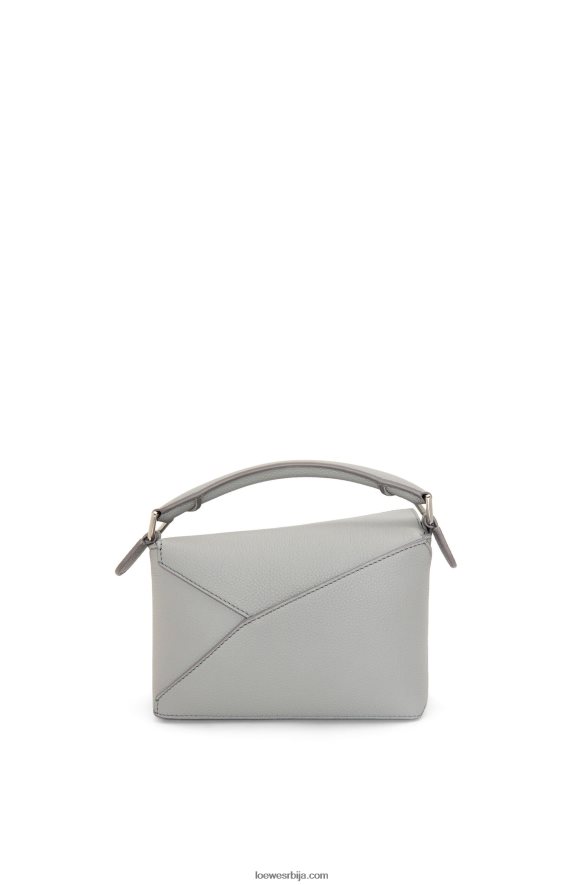 Loewe Жене мини торба за ивице слагалице од мекане телеће коже бисерно сива HJTY198