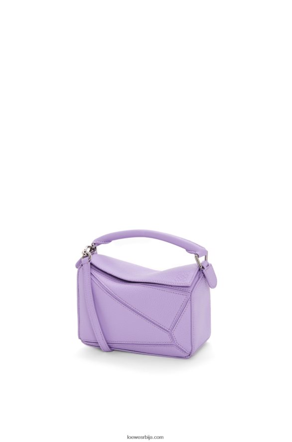 Loewe Жене мини пуззле торба од мекане телеће коже светло љубичаста HJTY199