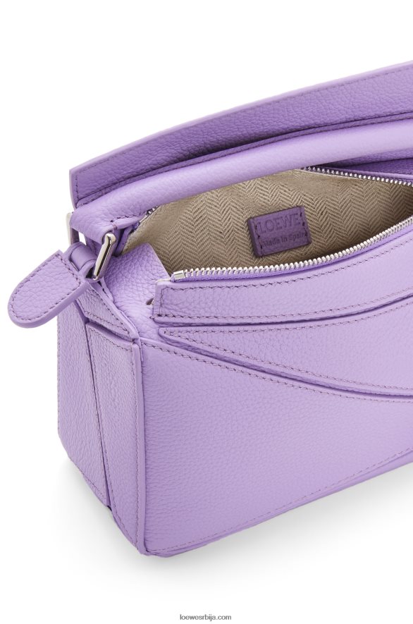 Loewe Жене мини пуззле торба од мекане телеће коже светло љубичаста HJTY199