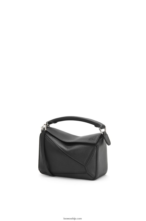 Loewe Жене мини пуззле торба од класичне телеће коже црн HJTY200
