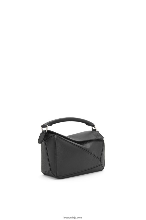 Loewe Жене мини пуззле торба од класичне телеће коже црн HJTY200