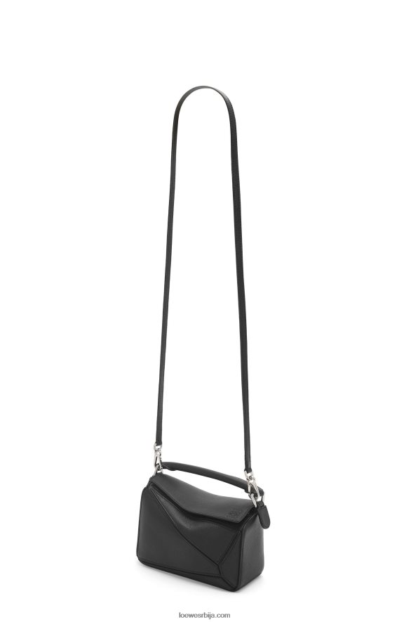 Loewe Жене мини пуззле торба од класичне телеће коже црн HJTY200