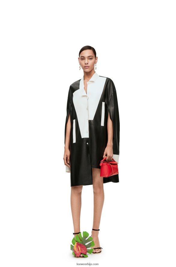 Loewe Жене мини пуззле торба од сатенске телеће коже црвена HJTY213