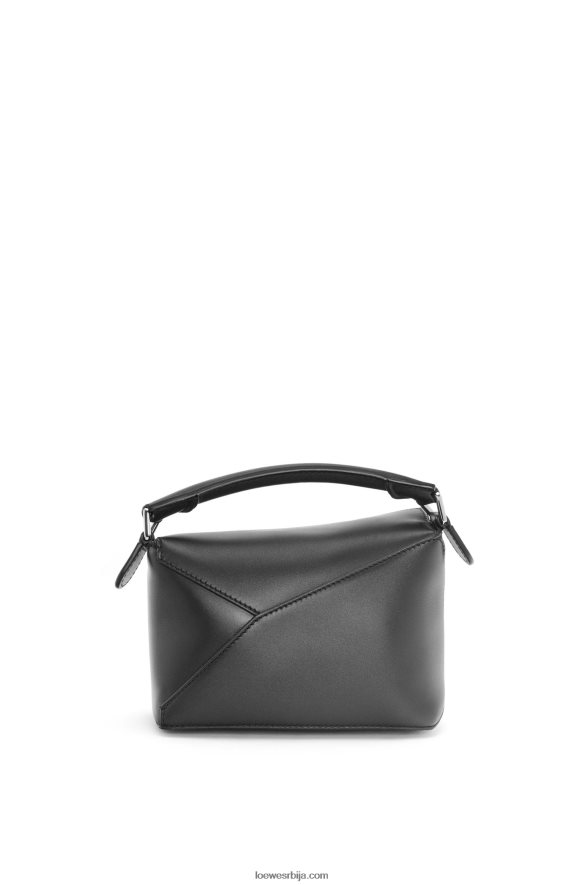 Loewe Жене мини пуззле торба од сатенске телеће коже црн HJTY219