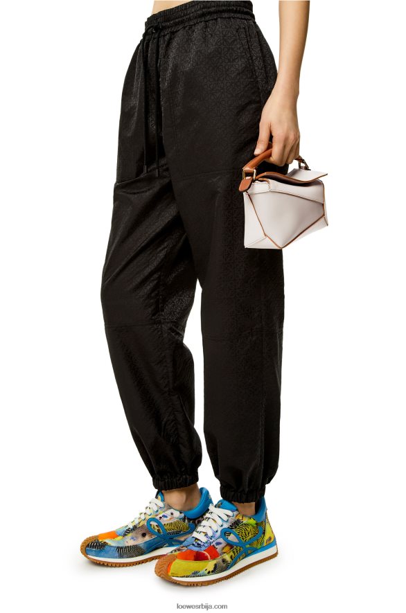 Loewe Жене ивица мини слагалице од напа телеће коже дух/мека бела HJTY258