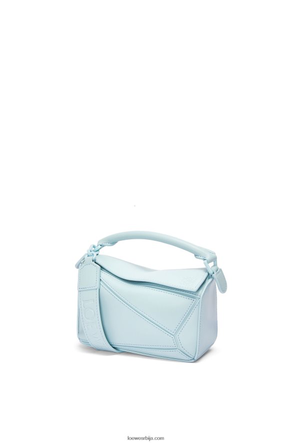 Loewe Жене мини пуззле торба од сатенске телеће коже аквамарин HJTY264