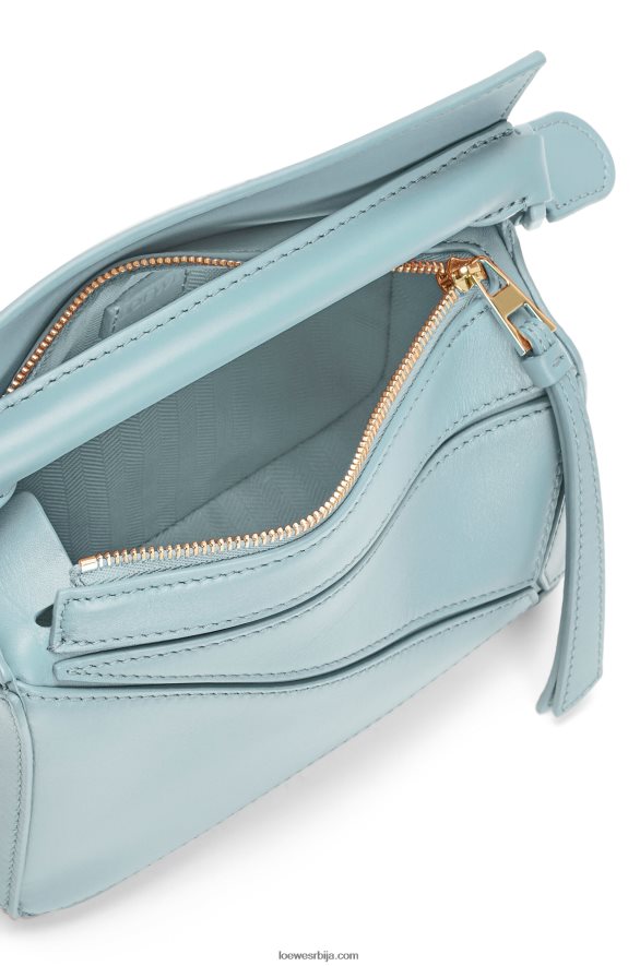 Loewe Жене мини пуззле торба од сатенске телеће коже аквамарин HJTY264