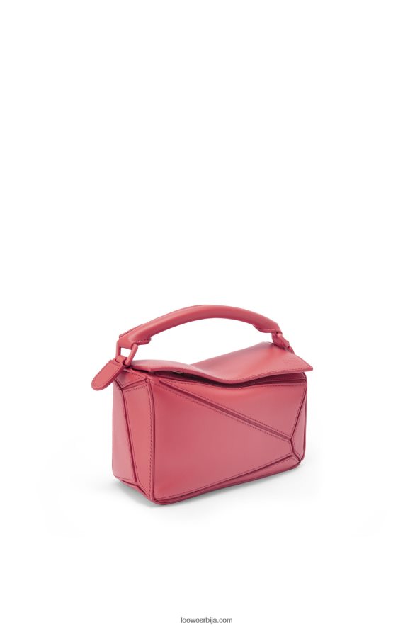 Loewe Жене мини пуззле торба од сатенске телеће коже плумросе HJTY266