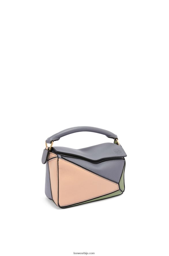 Loewe Жене мини пуззле торба од класичне телеће коже асфалт сив/акт HJTY284