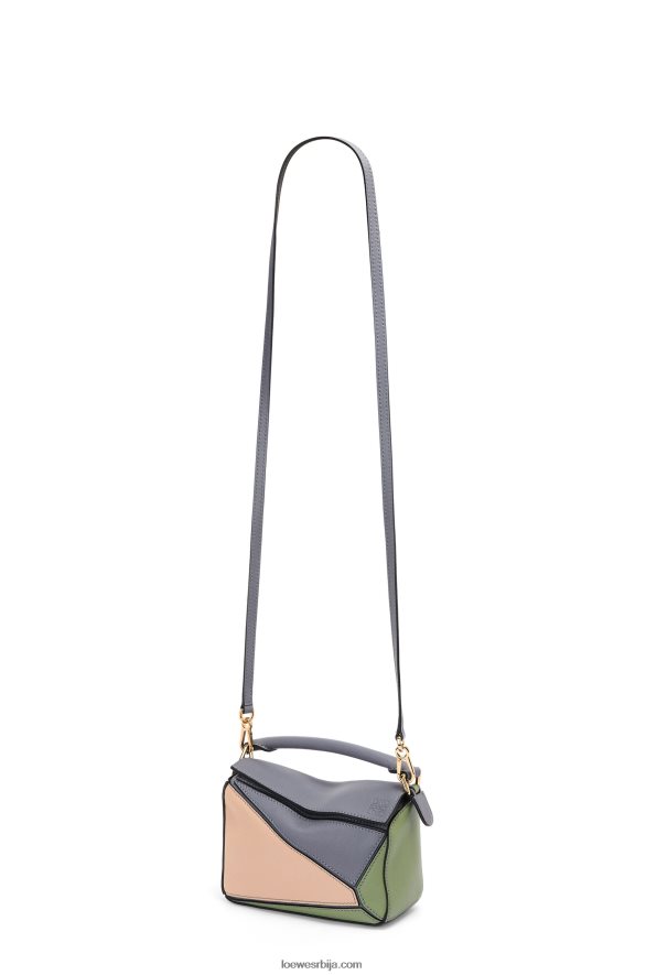 Loewe Жене мини пуззле торба од класичне телеће коже асфалт сив/акт HJTY284