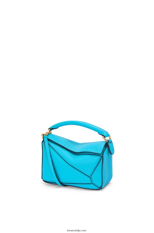 Loewe Жене мини пуззле торба од мекане телеће коже цијан HJTY287
