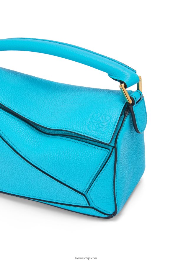 Loewe Жене мини пуззле торба од мекане телеће коже цијан HJTY287