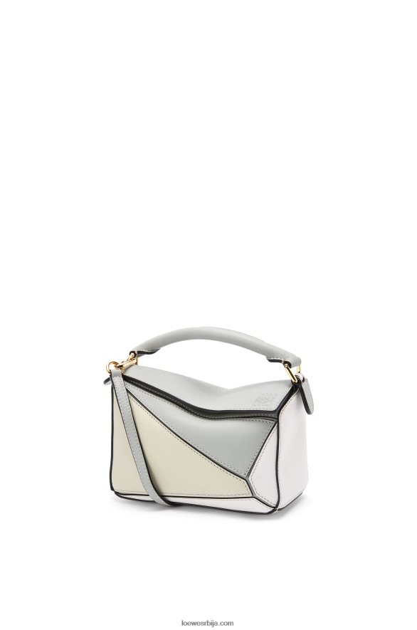 Loewe Жене мини пуззле торба од класичне телеће коже пепељасто сива/мермерно зелена HJTY288