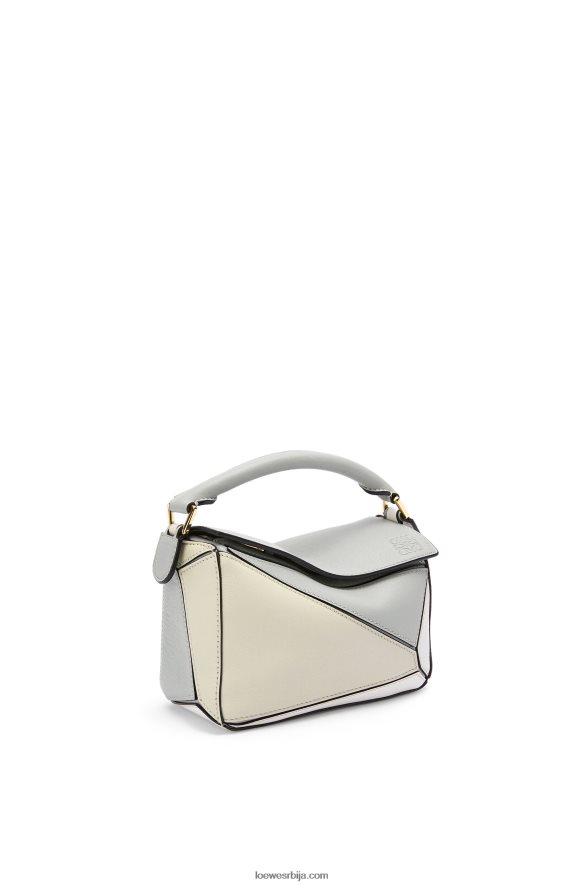 Loewe Жене мини пуззле торба од класичне телеће коже пепељасто сива/мермерно зелена HJTY288