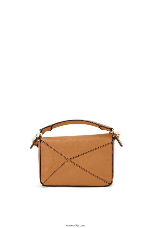 Loewe Жене мини пуззле торба од мекане телеће коже лагана карамела HJTY299