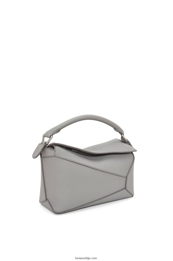 Loewe Жене мала торба за слагалице од мекане телеће коже бисерно сива HJTY366
