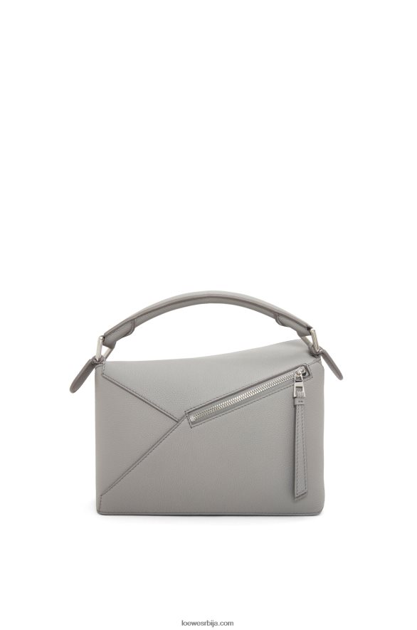 Loewe Жене мала торба за слагалице од мекане телеће коже бисерно сива HJTY366