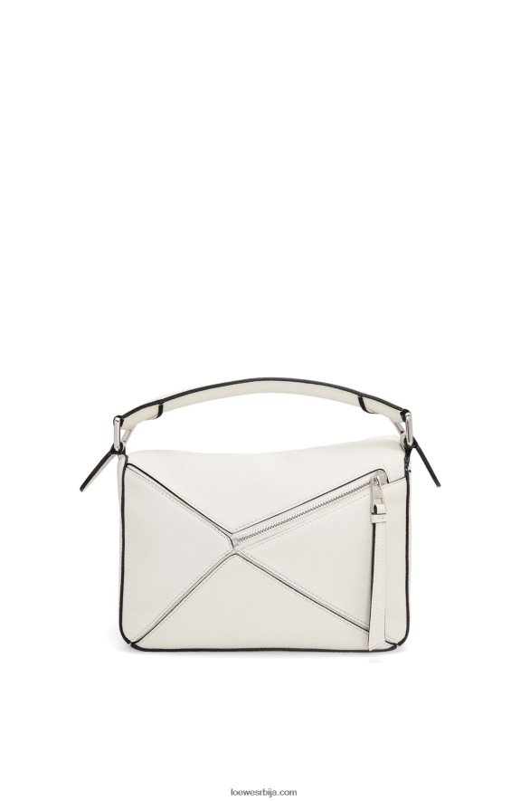 Loewe Жене мала торба за слагалице од мекане телеће коже мека бела HJTY367