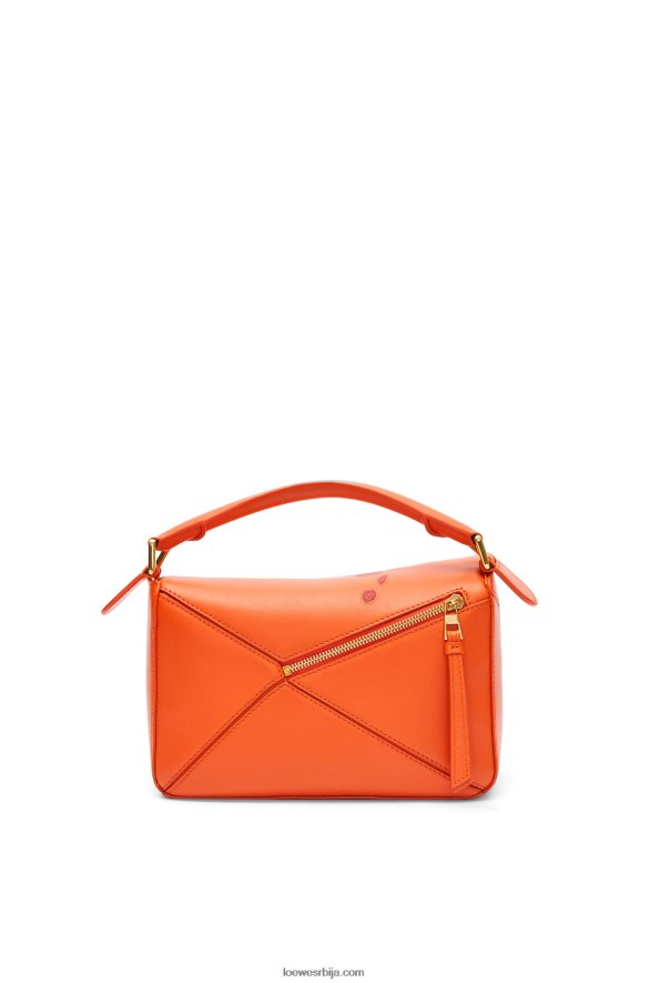 Loewe Жене цалцифер мала пуззле торба од сатенске телеће коже наранџаста HJTY441