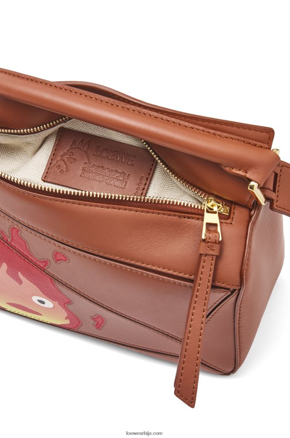 Loewe Жене цалцифер мала пуззле торба од сатенске телеће коже рђа HJTY442