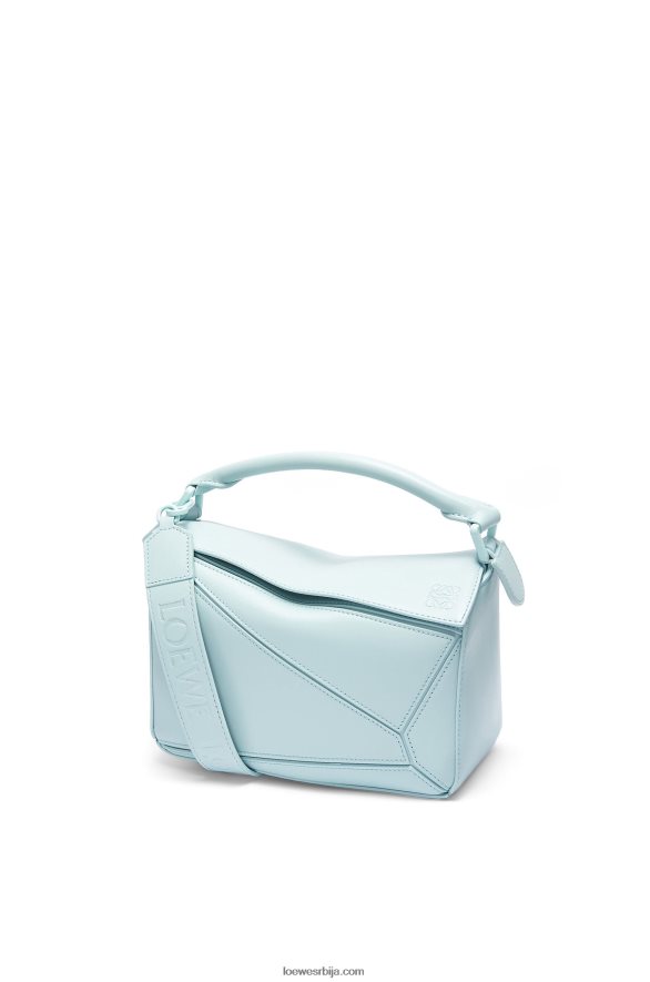 Loewe Жене мала пуззле торба од сатенске телеће коже аквамарин HJTY459