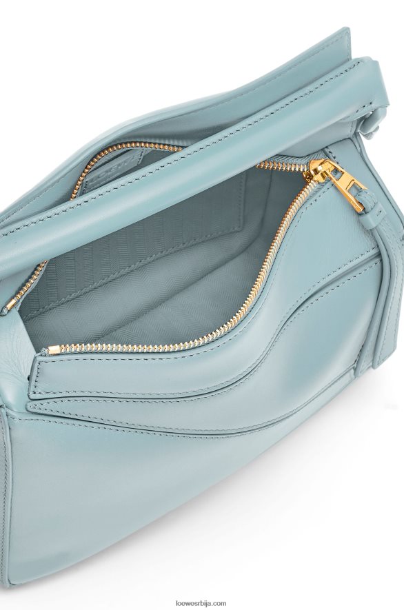Loewe Жене мала пуззле торба од сатенске телеће коже аквамарин HJTY459