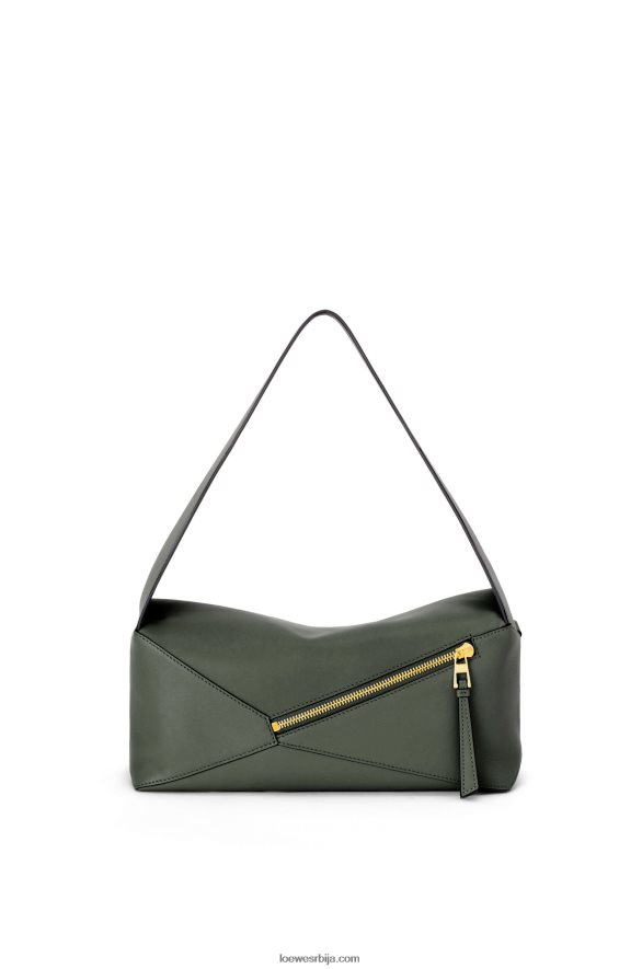 Loewe Жене пуззле хобо торба од напа телеће коже винтаге каки HJTY472