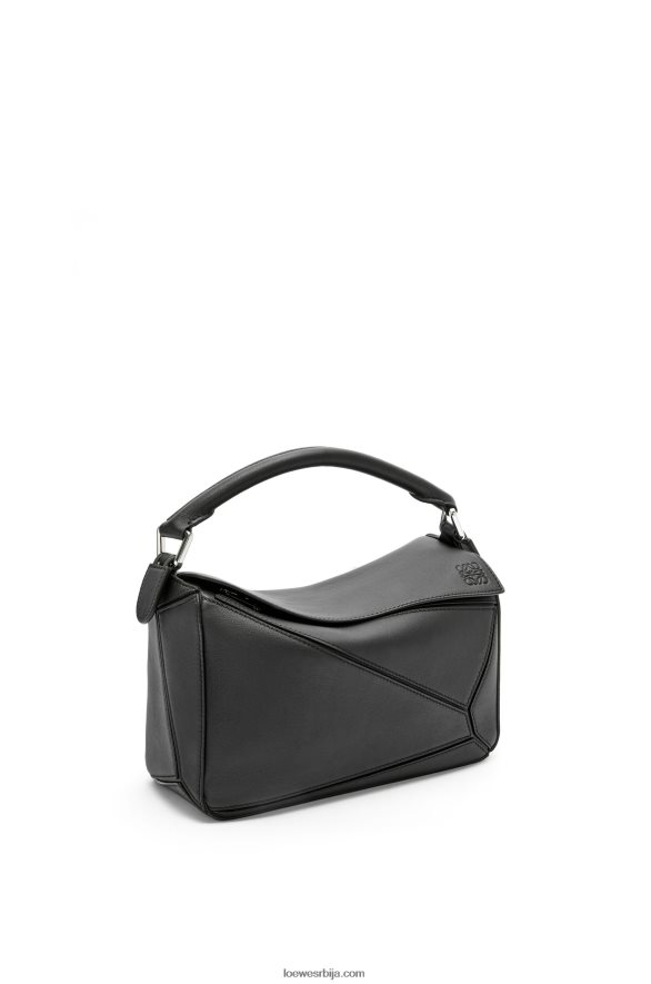 Loewe Жене мала пуззле торба од класичне телеће коже црн HJTY478