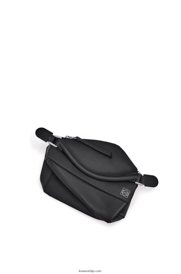 Loewe Жене мала пуззле торба од класичне телеће коже црн HJTY478