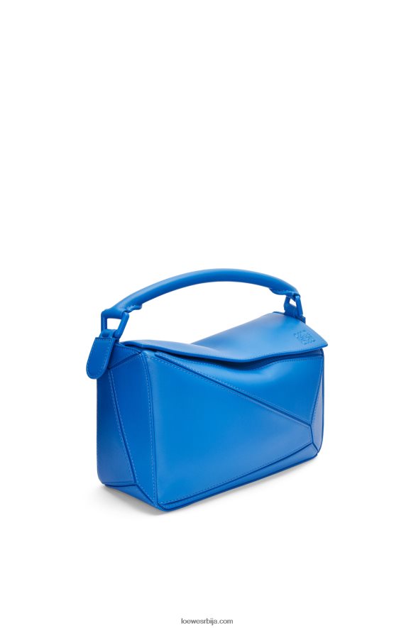 Loewe Жене мала пуззле торба од сатенске телеће коже сцуба блуе HJTY480
