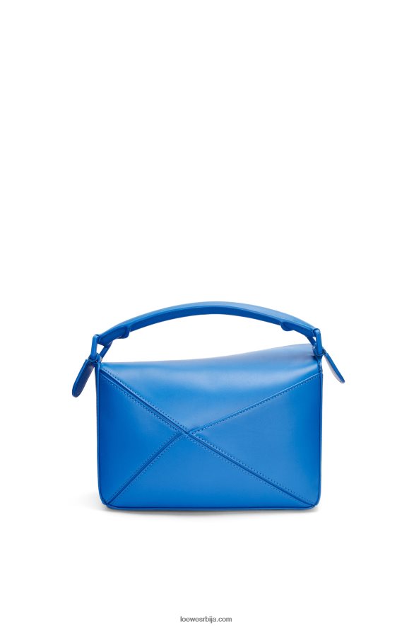 Loewe Жене мала пуззле торба од сатенске телеће коже сцуба блуе HJTY480