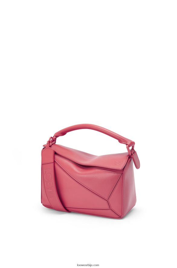 Loewe Жене мала пуззле торба од сатенске телеће коже плумросе HJTY490