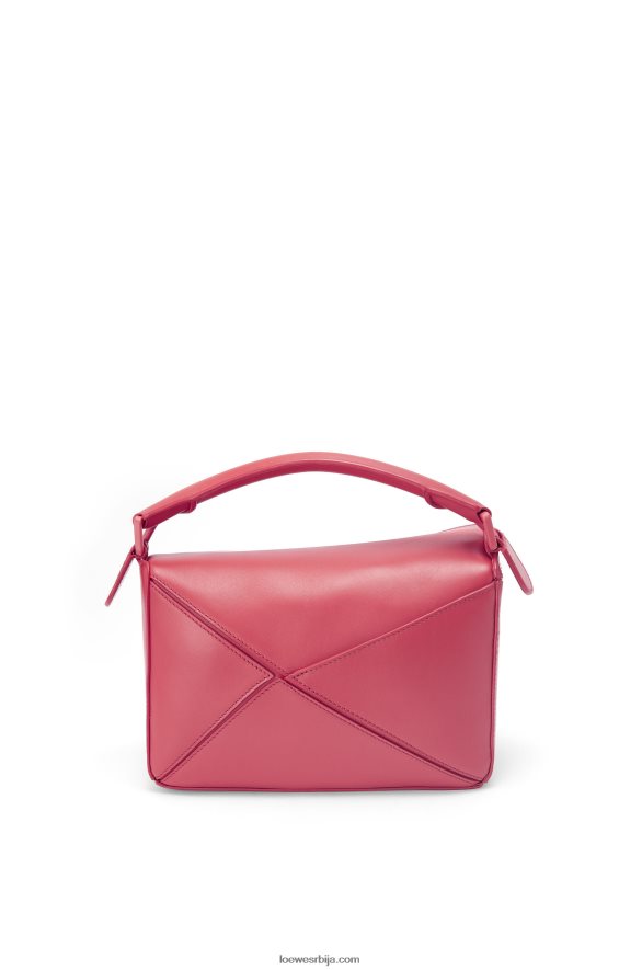 Loewe Жене мала пуззле торба од сатенске телеће коже плумросе HJTY490