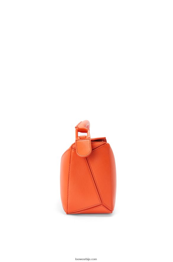 Loewe Жене мала пуззле торба од сатенске телеће коже наранџаста HJTY491