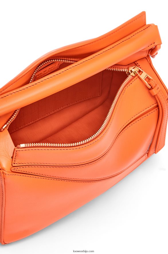 Loewe Жене мала пуззле торба од сатенске телеће коже наранџаста HJTY491