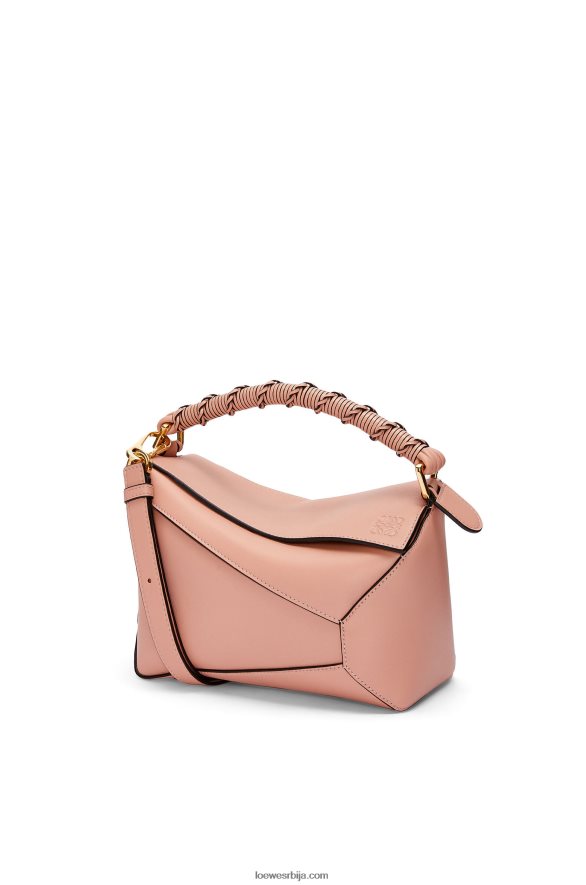 Loewe Жене мала торба за слагалице од напа телеће коже прашњаво розе HJTY498