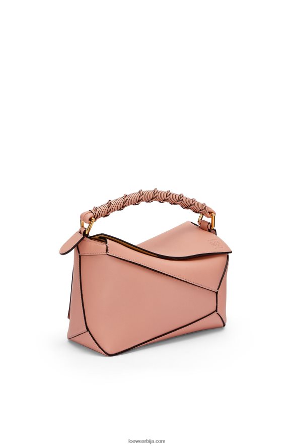 Loewe Жене мала торба за слагалице од напа телеће коже прашњаво розе HJTY498