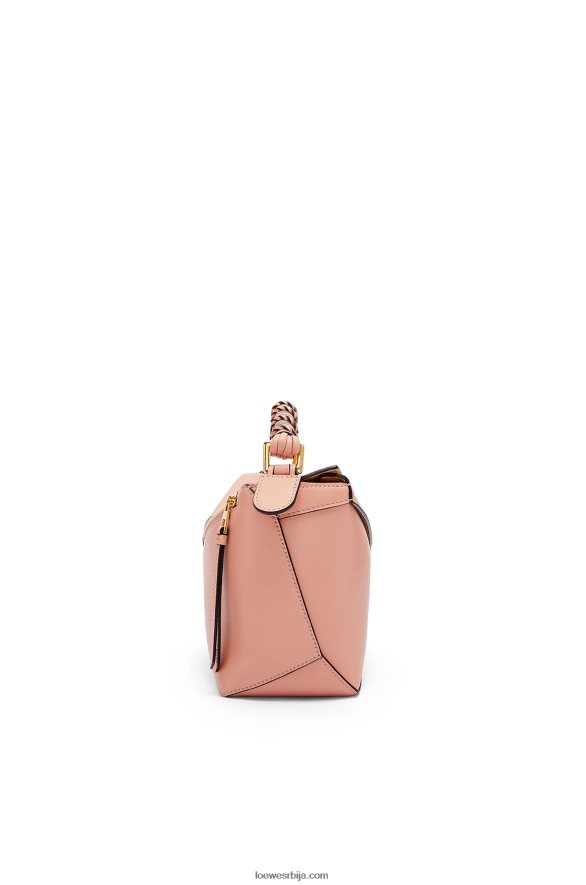 Loewe Жене мала торба за слагалице од напа телеће коже прашњаво розе HJTY498