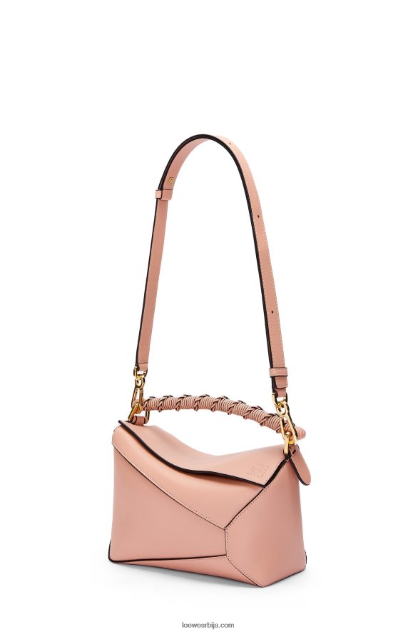 Loewe Жене мала торба за слагалице од напа телеће коже прашњаво розе HJTY498