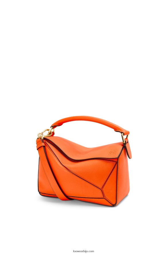 Loewe Жене мала пуззле торба од класичне телеће коже наранџаста HJTY501