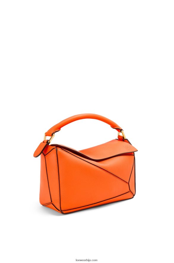Loewe Жене мала пуззле торба од класичне телеће коже наранџаста HJTY501