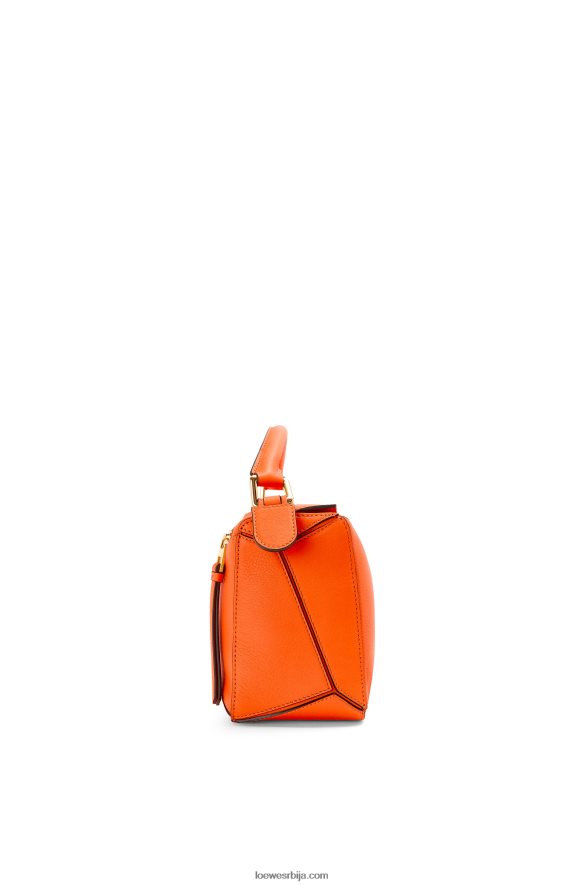 Loewe Жене мала пуззле торба од класичне телеће коже наранџаста HJTY501
